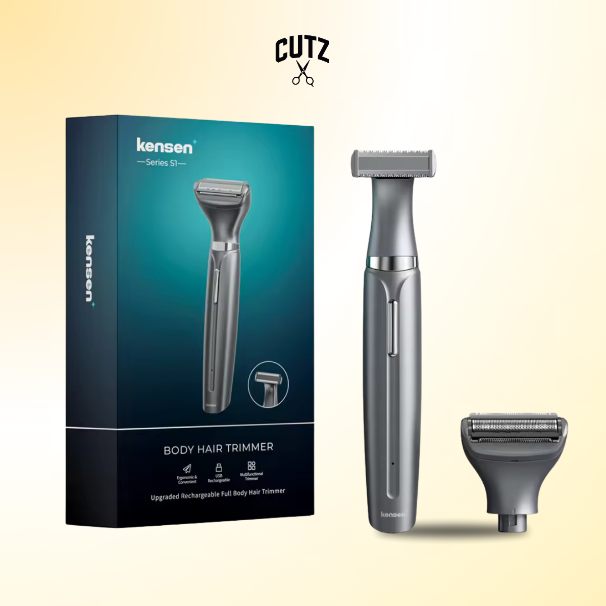 KENSEN S1 Electric Hair Trimmer Body Shaver for Men 2 in 1 Professional Shaver Razor Nose Hair Beard Trimmer Shave Razor MEG-578
