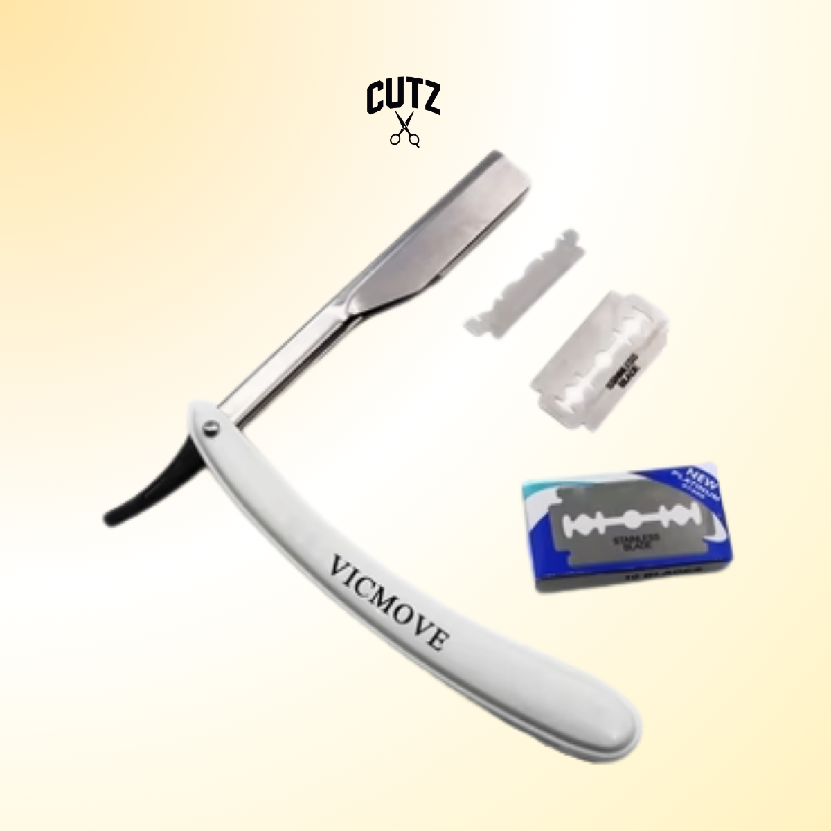 1set Men Straight Barber edge Razors Folding Shaving Knife Hair Removal Tools With 10pcs Blades
