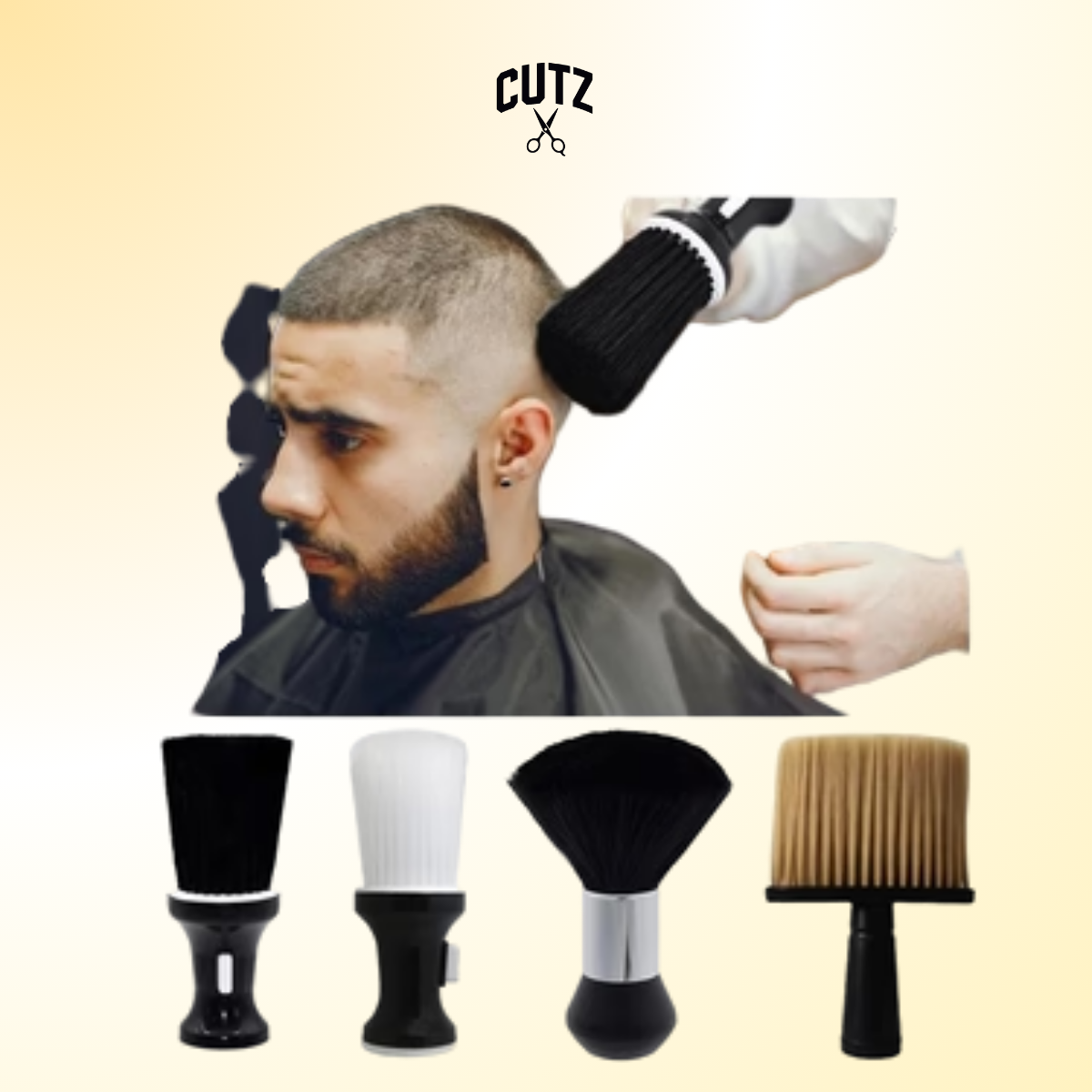 Soft Hair Brush Neck Face Duster Hairdressing Hair Cutting Broken Hair Cleaning Brush for Barber Salon Hairdressing Styling Tool