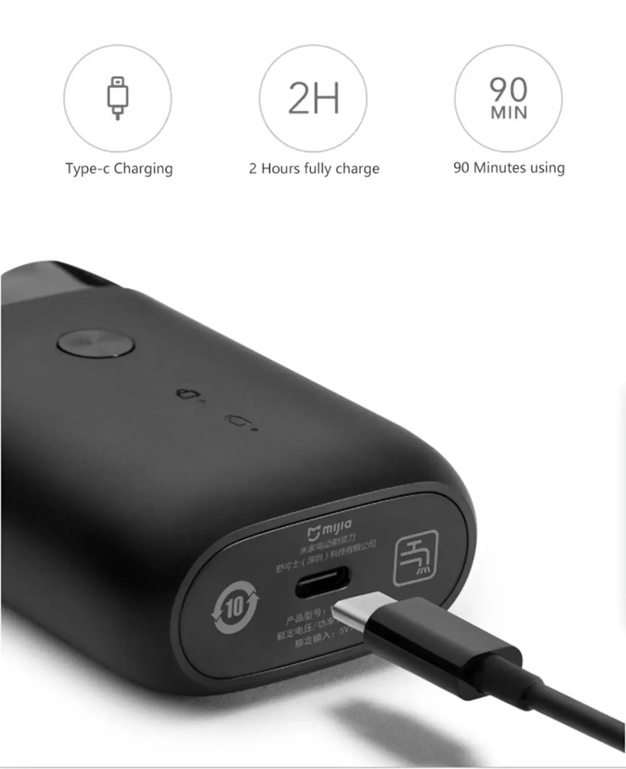 Original Xiaomi Electric razor Shaver rotating double head Full body wash Type-c charge silent motor double safe protection