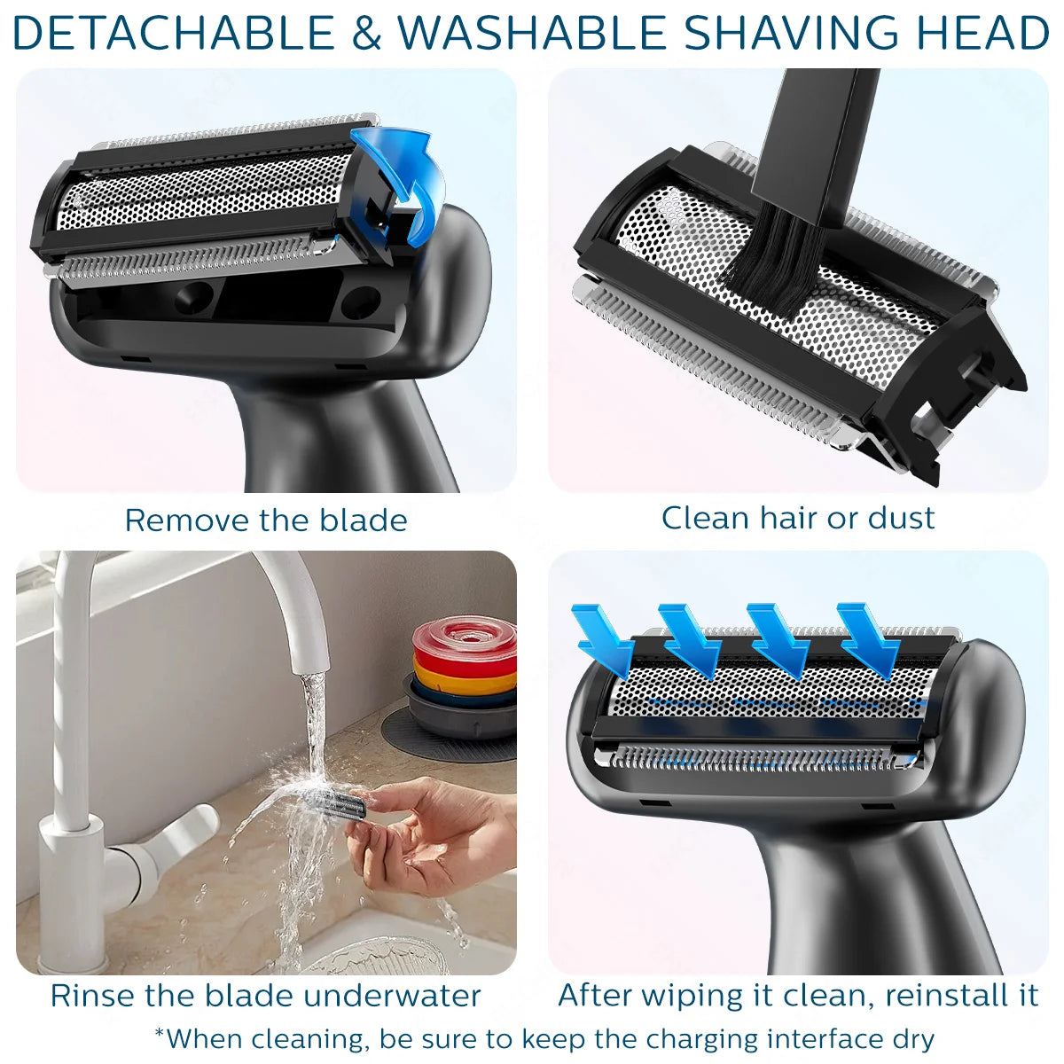 ENCHEN A1 Hair Trimmer Wet&Dry Suitable For The Whole Body Type-C Fast Charge 3-IN-1 Smooth Painless Detachable Blade