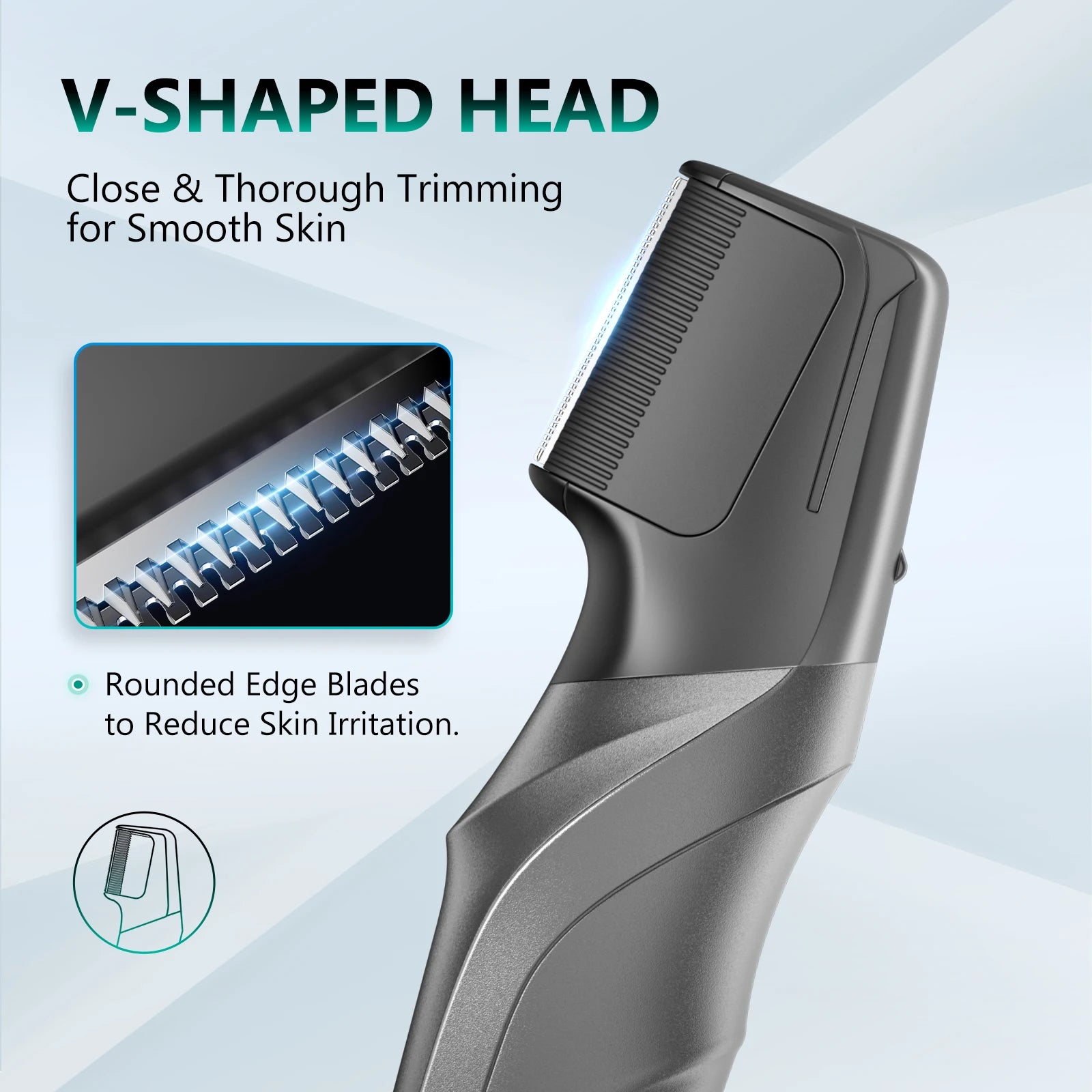 Kensen S6 Electric Hair Trimmer for Men Body Groomer Clipper IPX5 Waterproof Portable Groin Pubic Hair Trimmer Razor For Barber