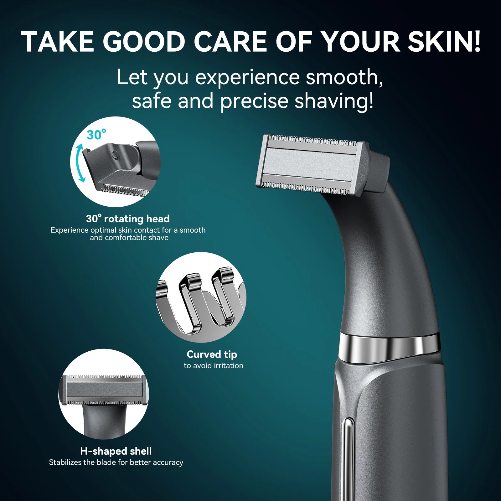 KENSEN S1 Electric Hair Trimmer Body Shaver for Men 2 in 1 Professional Shaver Razor Nose Hair Beard Trimmer Shave Razor MEG-578