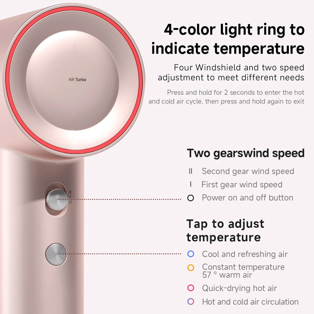 DOCO Hair Dryer High Speed 200 million Negative Ions Hair Care Professional Lightweight Home Travel Gift 11000 Rpm