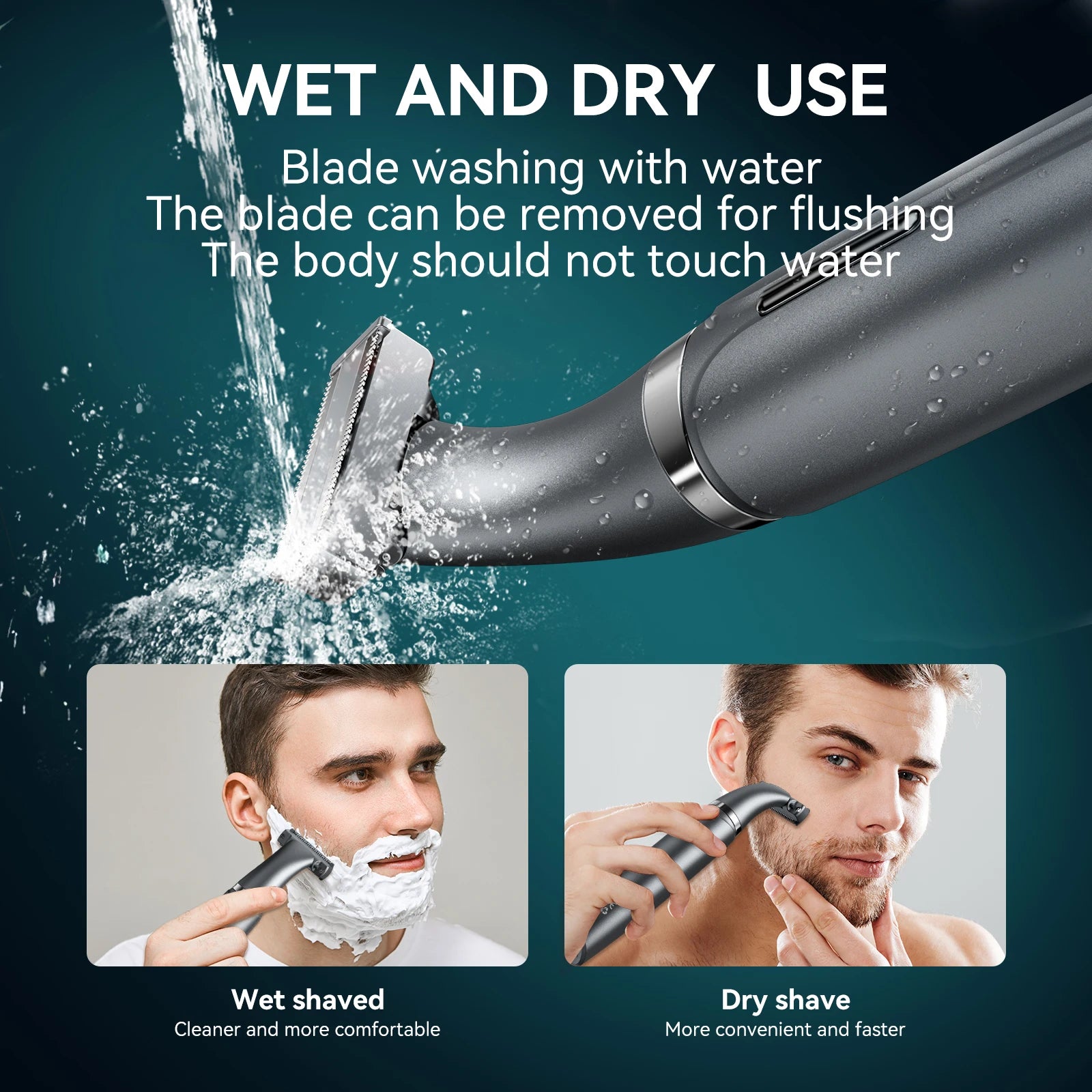 KENSEN S1 Electric Hair Trimmer Body Shaver for Men 2 in 1 Professional Shaver Razor Nose Hair Beard Trimmer Shave Razor MEG-578