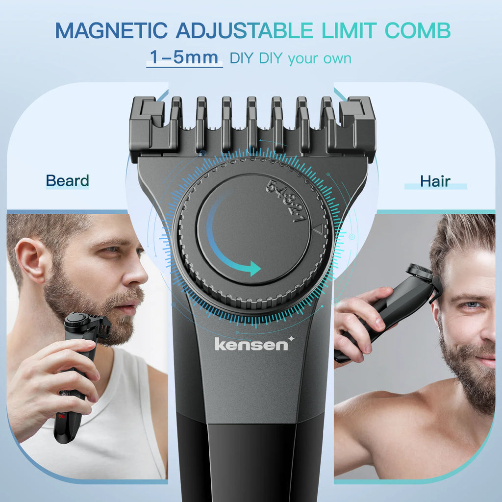Kensen S25 Electric Body Hair Trimmer Men's Razor with base Adjustable Shaver Hair Cutting Machine Beard Trimmer Haircut Machine